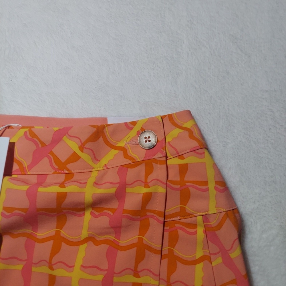 Puma Wrap Skirt Womens Size Small Pink Orange Plaid New Puma x Dazey 629989 01 - Picture 9 of 11